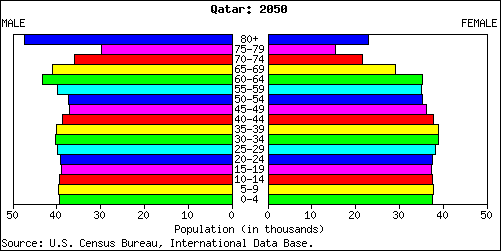 qatar demographic transition model
